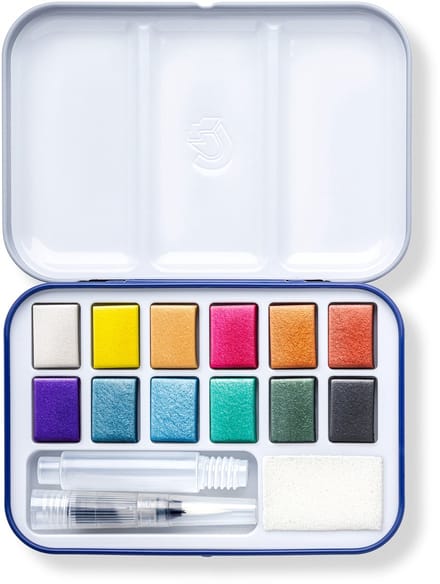 STAEDTLER - Design Journey - Aquarelverf - set met 12 metallic kleuren