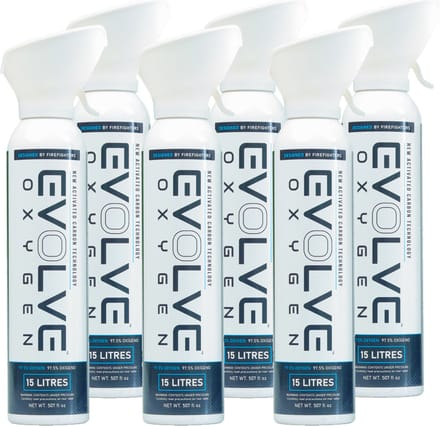 Evolve Oxygen 6x 15L - Pure Zuurstof (97%) - Zuurstoffles - 90L