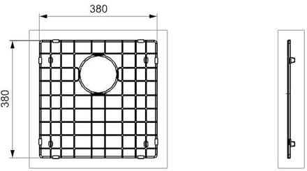 Lanesto RVS Bodemrek 38x38 cm voor 40x40 cm spoelbak