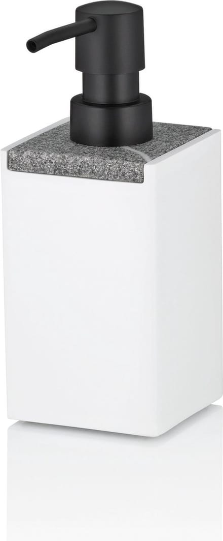 Zeepdispenser, Steen, Wit - Kela | Cube