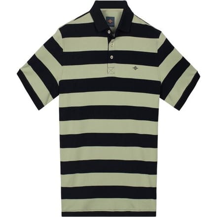 Baileys Polo Allover Yarn Dyed Stripe Soft Green / male