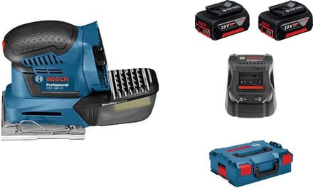 Accu vlakschuurmachine GSS 18V-10 (2 x 4,0 Ah + lader AL 1860 CV)