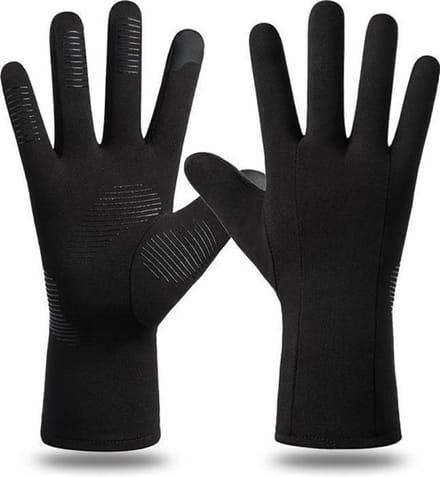 Nixnix® - Waterafstotende handschoenen Zwart Maat M - Touchscreen tip
