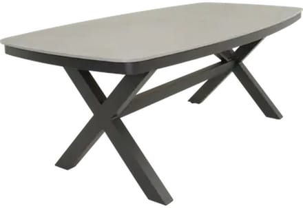Les - Davos tuintafel Deens ovaal 200x100 cm - antraciet