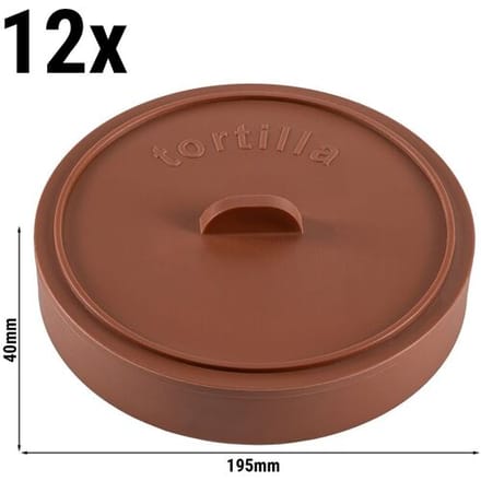 GGM Gastro (12 Stück) Tortilla Behälter - mit Deckel