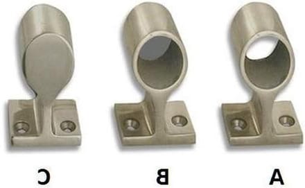 Leuningsteun - Tiend gat - Dek hardware - Gelegeerd staal - 25 mm - Zilverkleurig
