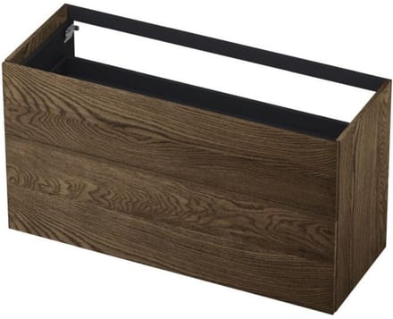 INK - Onderkast 2 Laden Push To Bestaande Uit: - 1000x450x650 Mm - Massief Eiken Charcoal