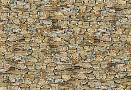 Fotobehang Rustic Stone Wall  | PANORAMIC - 250cm x 104cm | 130g/m2 Vlies