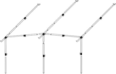 Voortent Frame - Tent Frame - Kamperen - Aluminium Constructie - 28mm - Zilver