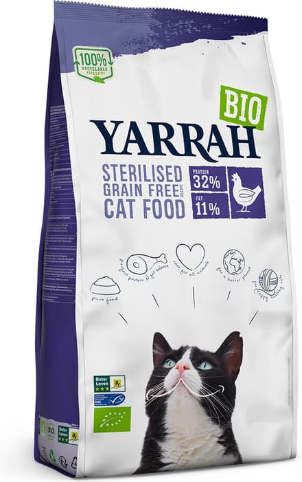 4x Yarrah Bio Kattenvoer Sterilised 2 kg