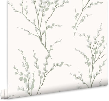 Laura Ashley - Vliesbehang - Boswilg Saliegroen