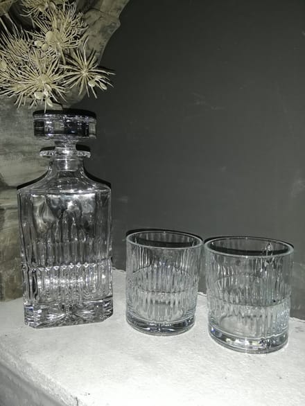 glazen set karaf met 2 glazen kado tip whiskey