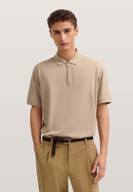 Bugatti Herren Poloshirt met korte ritssluiting