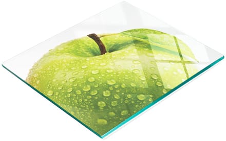 Gehard multifunctioneel decoratief bord van glas, appelgroen, 60x52 cm