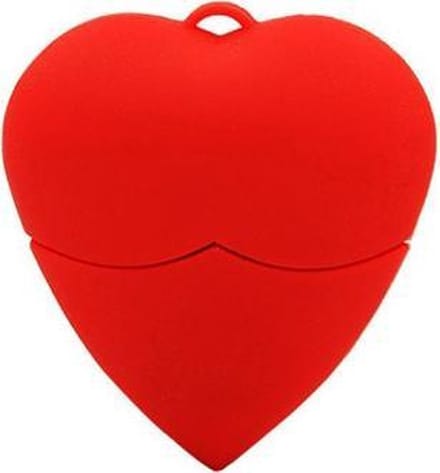 Ulticool USB stick Hart 8 GB - valentijn cadeautje voor hem & haar - Valentijnsdag - Rood