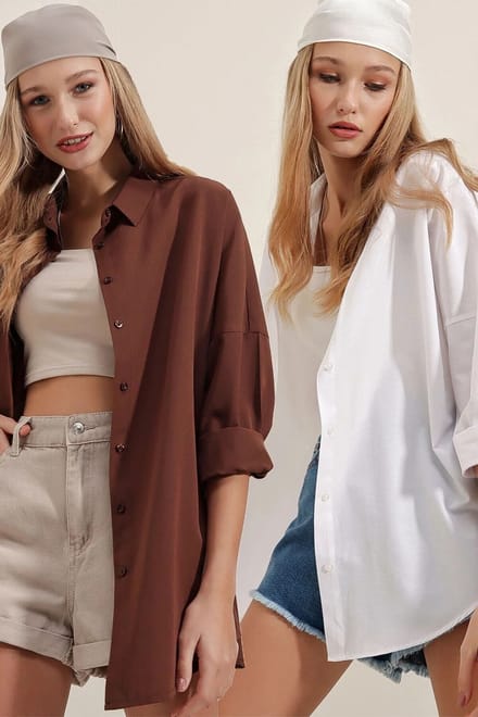 Oversized Poplin 2-Pack Shirt