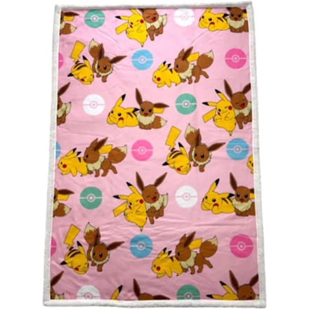 Sherpa deken Homadict Pokemon Pikachu Evoli Rotary