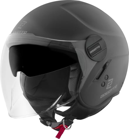 Bogotto H595-1 SPN Mat Zwart Jethelm - Helm
