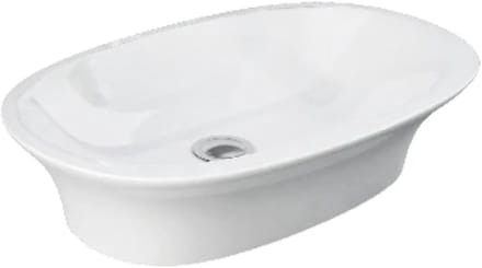 Ovale Wastafel zonder Overloop - Keramiek L. 60 cm Breed