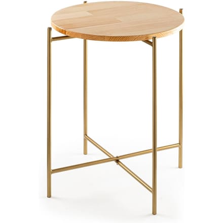 Asir - Salontafel - Goud en Natuurlijk - 46 x 46 x 56 cm