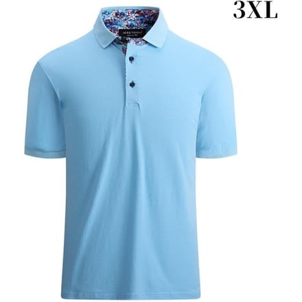 Polos pour Hommes Manches Courtes Coupe Régulière Chemise Design Mode 3XL bleu