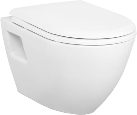 CREAVIT Terra hangtoilet – wandcloset – glanzend wit