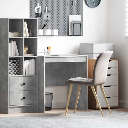vidaXL - Bureau - Beton - Grijs - 70 - x - 50 - x - 76 - cm