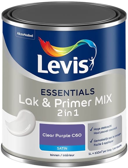 Levis - Essentials Lak & Primer Mix - Clear Purple C60 - Mengverf - 1 L