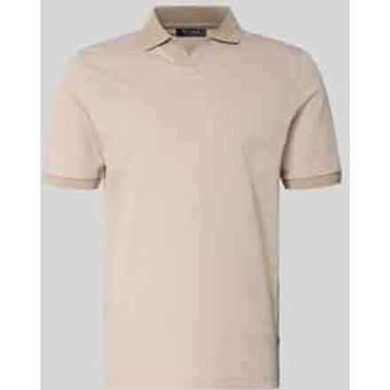 regular fit poloshirt van katoen met V-hals