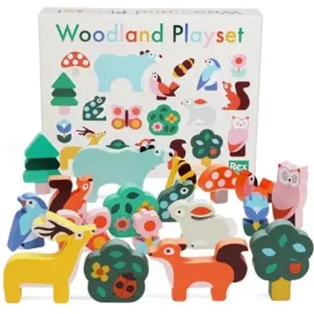 Houten speelgoedkist Rex London Woodland