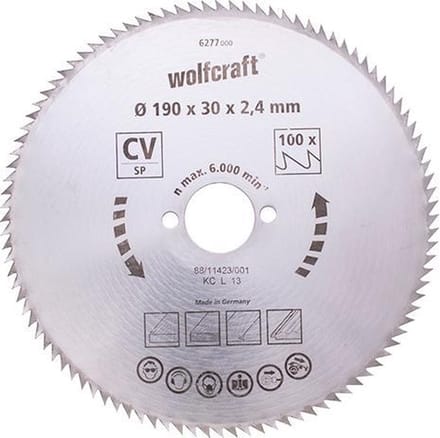 Wolfcraft Cirkelzaagblad 180mm