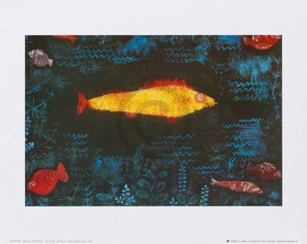 Kunstdruk Paul Klee - The golden fish, 1925 30x24cm