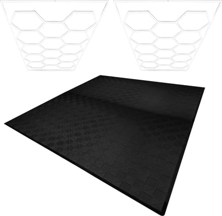 Hexagon led-verlichting & garagetegels set - zwart - 36m² - 28 panelen