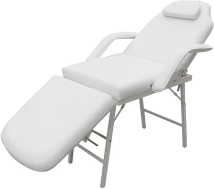 Behandelingsstoel - Massagestoel - Professionele Behandelingen - Inklapbaar Rugleuning - 186 cm - Wit
