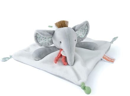 Doudou et Compagnie - Knuffeldoekje - Olifant - Grijs - 25 cm - 0m+