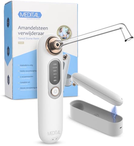 Elektrische Amandelsteen Verwijderaar 11 delige Set - Tonsil Stone Remover - Tonsilfresh - Mondhygiëne