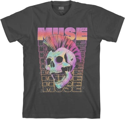 Muse - Mowhawk Skull Heren T-shirt - XL - Zwart