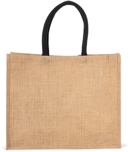 Kimood Jute Strandtas KI0219 - NATURAL / BLACK - One size