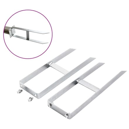 vidaXL - Grondpinnen - voor - HKC - schutting - 2 - st - 40 - cm - staal