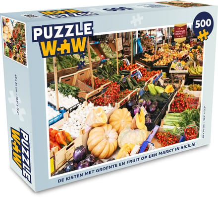 Puzzel Fruit - Fruitkist - Markt - Legpuzzel - Puzzel 500 stukjes