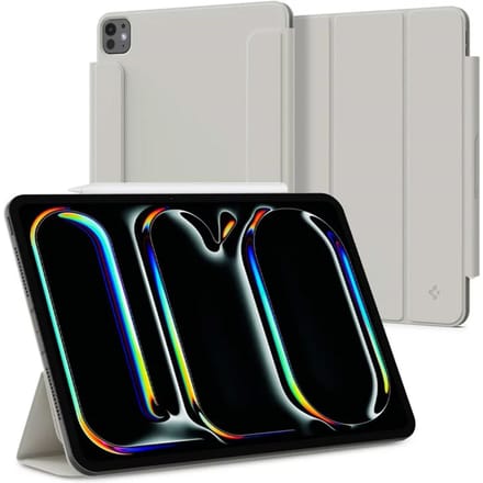 Spigen Air Skin folio OneTap voor de Apple iPad Pro 11 (2025) M5 / (2024) M4 - Grijs
