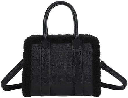 Gallantry Zwarte teddy handtas met schouderband – compact & luxe
