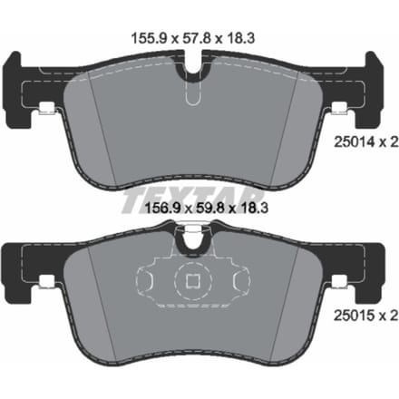 Remblokset TEXTAR 2501401, voor