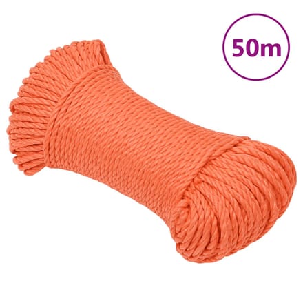 vidaXL - Werktouw - 3 - mm - 50 - m - polypropeen - oranje