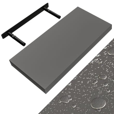 Casaria Wandplank Zwevend - 50 cm/15kg Belastbaar - Mat Grijs