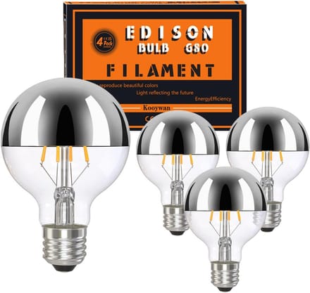 LED-kopspiegellamp E27 G80 6W warmwit zilver gespiegeld