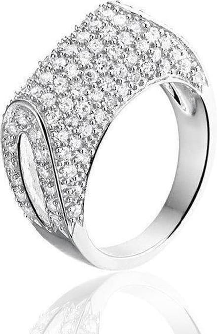 Montebello Ring Tasja - 925 Zilver Gerhodineerd - Maat 58-18.5mm