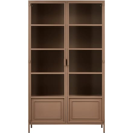 WOOOD Ronja Vitrinekast - Metaal - Military Brown - 189x110x43