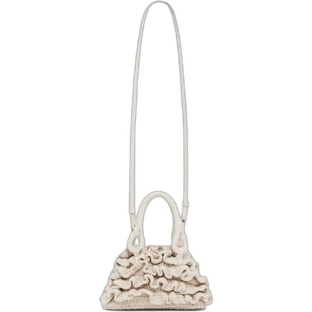 Schoudertas voor vrouwen Desigual Crochet Waves Mini Ecru