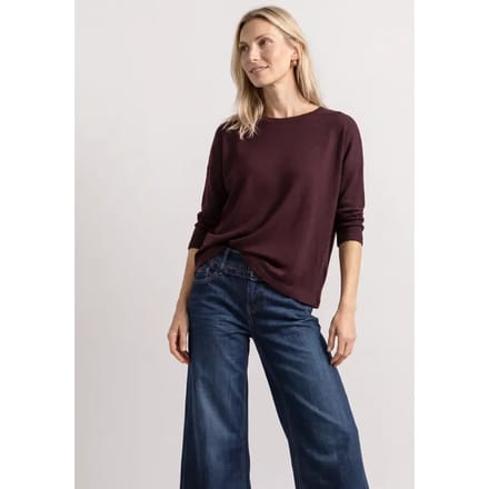 Shirt met 3/4-mouwen in gebreide look